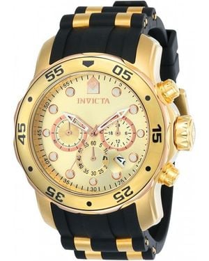 INVICTA WATCH 17884 Pro Diver Quartz Multifunction Gold Dial Watch - Black