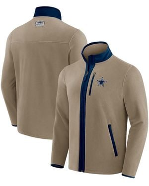 Fanatics Darius Rucker Collection By X Nfl Dallas Cowboys Heavyweight Polar Fleece Full-zip Jacket - Natural