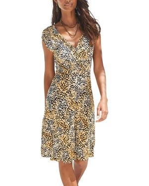 Lascana Print Wrap Look Dress - Multicolor