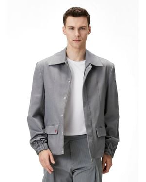 Pcfg Pure Cotton Puffer Gabardine Jacket - Gray