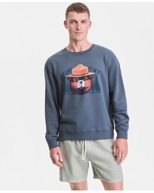 Sun & Stone Sun + Stone Ranger Smokey The Bear Fleece Sweatshirt - Blue