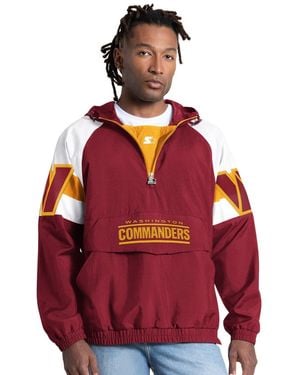 Starter Burgundy Washington Commanders Street Cut Half-zip Jacket - Red