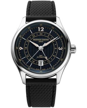 Frederique Constant Swiss Automatic Runabout Rubber Strap Watch 42mm - Black