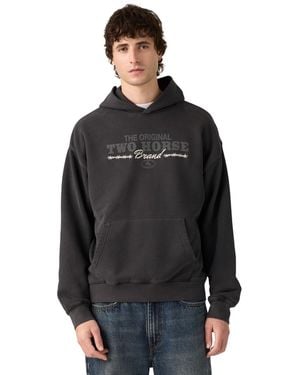 Levi's Sunset Graphic Regular-fit Cotton Pullover Hoodie - Black