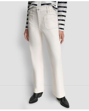 DKNY High-rise Relaxed Flare Jeans - White