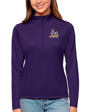 Antigua James Madison Dukes Tribute Quarter-zip Pullover Top - Purple