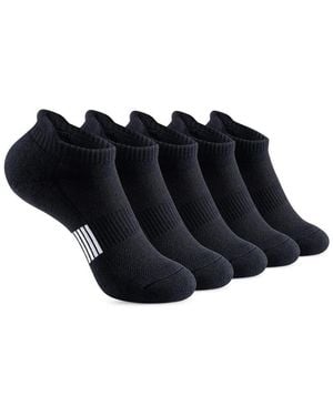 Gallery Seven Ankle Socks 5-pairs Cushioned And Breathable For Running And Casual Wear - Black