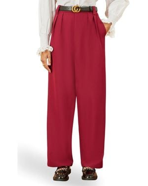 Yumi' Wide Leg Pants - Red