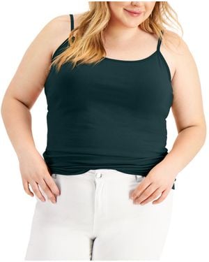 Aveto Trendy Plus Size Tank Top - Blue