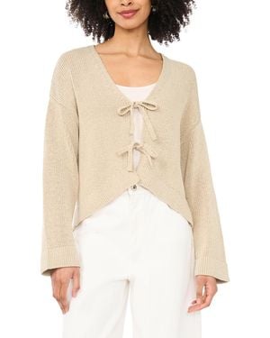 1.STATE Tie-front Long-sleeve Cardigan - Natural