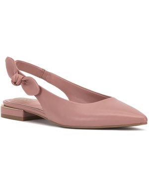 Vince Camuto Atlen Slingback Bow Pointed Toe Flats - Pink