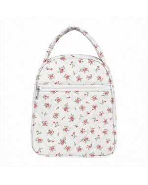 Gnuadz Lunch Bag Stylish Quilted Boxes Camping Outdoor - White