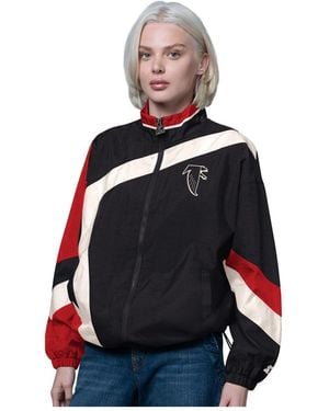 Starter Black/red Atlanta Falcons 1st Quarter Full-zip Windbreaker Jacket - Blue