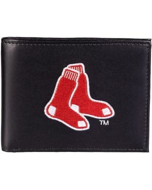 Evergreen Enterprises Boston Red Sox Synthetic Leather Embroidered Bifold Wallet - Black
