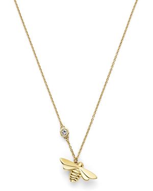 Olivia Burton Honey Bee Tone Stainless Steel Necklace - Metallic