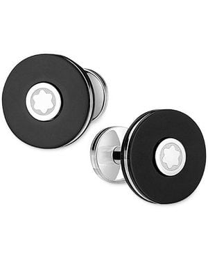 Montblanc Pix Stainless Steel & Resin Cuff Links - Black