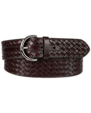 Cole Haan Woven Leather Belt - Brown