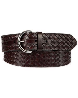 Cole Haan Woven Leather Belt - Brown