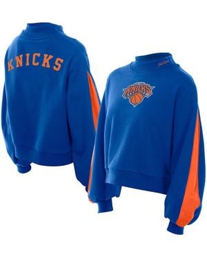 KTZ New York Knicks Sport Night Balloon Sleeves Sweatshirt - Blue