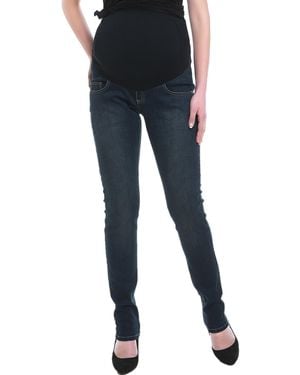 Kimi + Kai Kimi + Kai Maternity Frankie Stretch Straight Leg Denim Jeans - Blue