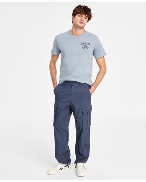 Sun & Stone Sun + Stone Backed Regular-fit Cargo Pants - Blue
