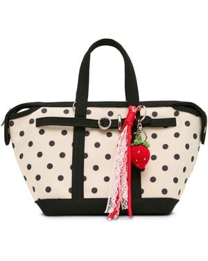 Madden Girl Brett Canvas Mini Tote Handbag - Black