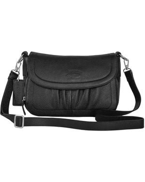 Mancini Charlotte Mini Organizer Crossbody Bag - Black