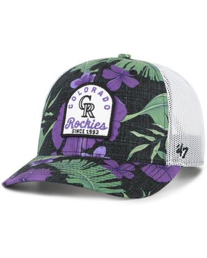 '47 Black Colorado Rockies Beachside Adjustable Trucker Hat - Multicolor