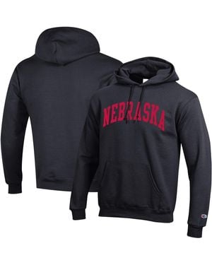 Champion Nebraska Huskers Basic Arch Fleece Pullover Hoodie - Blue