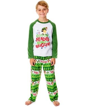 Elf Boys The Movie Film Cotton-headed ninny-muggins Sleep Pajama Set - Green