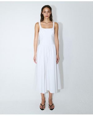 Mango Open-back Corset Dress - White