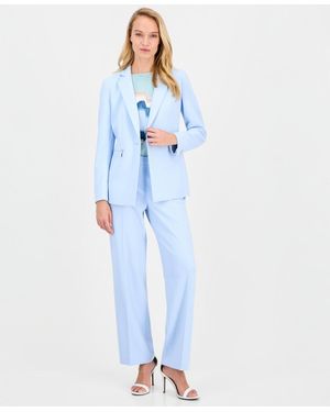 Anne Klein High-rise Wide-leg Pants - Blue