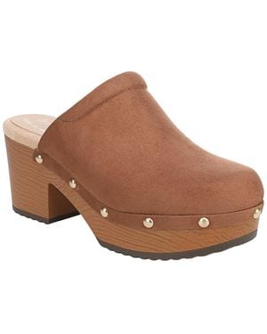 Dr. Scholls Classic Joy Slip-on Mule Clogs - Brown