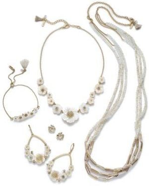 Lonna & Lilly Lonna Lilly Gold Tone Floral Collection - White