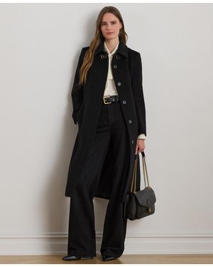 Ralph Lauren Belted Single-breasted Wool Coat - Black