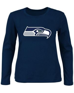 Fanatics Seattle Seahawks Plus Size Long Sleeve T-shirt - Blue
