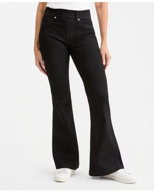 Style & Co. Petite Shape Po Flare High-rise Shaping Cotton-blend Jeans - Black