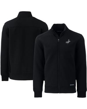 Cutter & Buck Los Angeles Dodgers Roam Eco Tri-blend Full-zip Jacket - Black