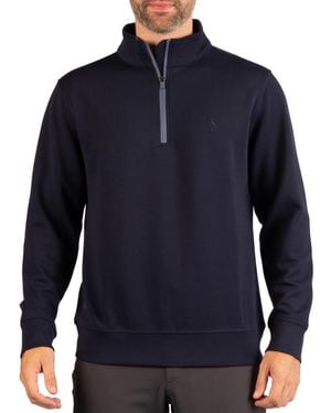 Tailorbyrd Liquid Lux Quarter Zip - Blue