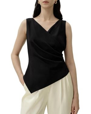 LILYSILK Elise V-neck Top - Black