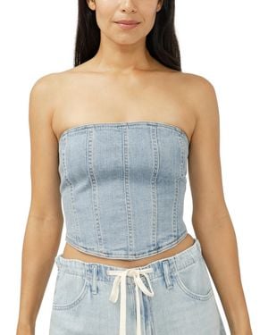 Silver Jeans Co. Denim Corset Top - Blue