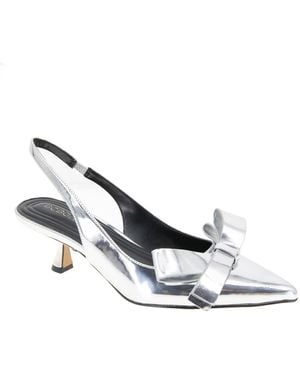 BCBGeneration Kasti Slingback Kitten-heel Bow Pumps - Metallic