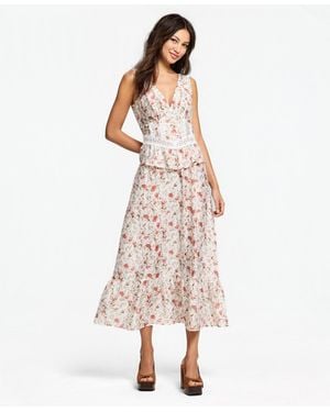 And Now This Corset Peplum Maxi Dress - Pink