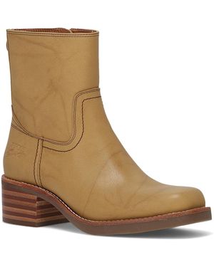 FRYE and CO Miranda Low Zipper Booties - Brown
