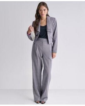 BCBGMAXAZRIA Suits Ruffle Front Blazer Suit - Blue