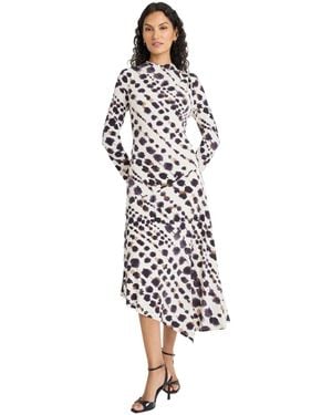 Maggy London Long Sleeve Midi Dresses - White