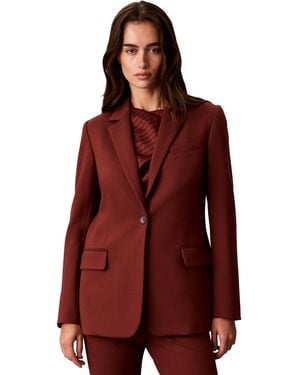 Calvin Klein Notch Collar One-button Jacket - Red