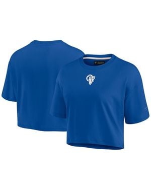 Fanatics Los Angeles Rams Super Soft Short Sleeve Cropped T-shirt - Blue
