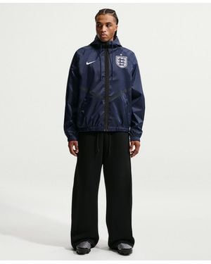 Nike England National Team 2026 Anthem Dri-fit Full-zip Hooded Jacket - Blue