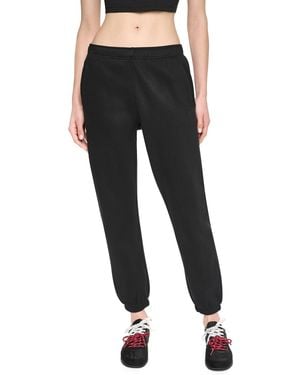 DKNY Stacked Puff Outline Animal jogger Straight Pants - Black